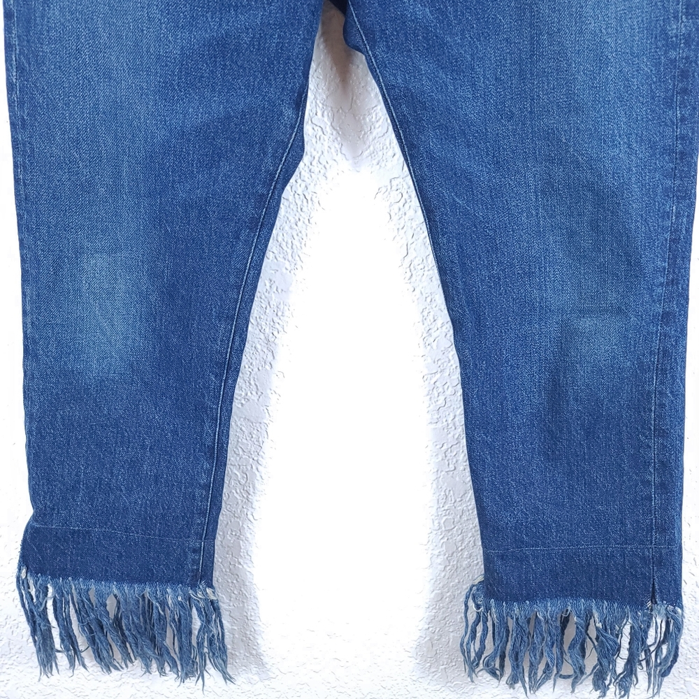 3x1 NYC Fringe Straight Crop Selvedge Jeans Lima Mid Wash - Picture 7 of 14